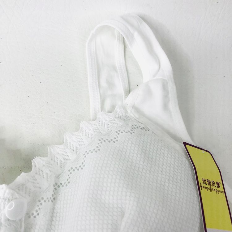 Front Fastening Ladies Bra White Fabric Non-wired Comfort 40C New (40/90 76-86cm) image 11