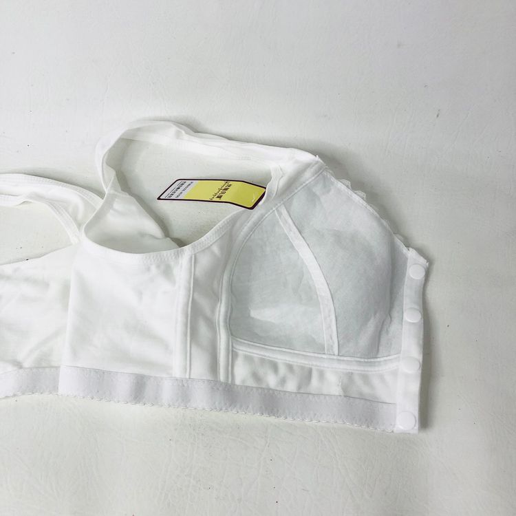 Front Fastening Ladies Bra White Fabric Non-wired Comfort 40C New (40/90 76-86cm) image 8