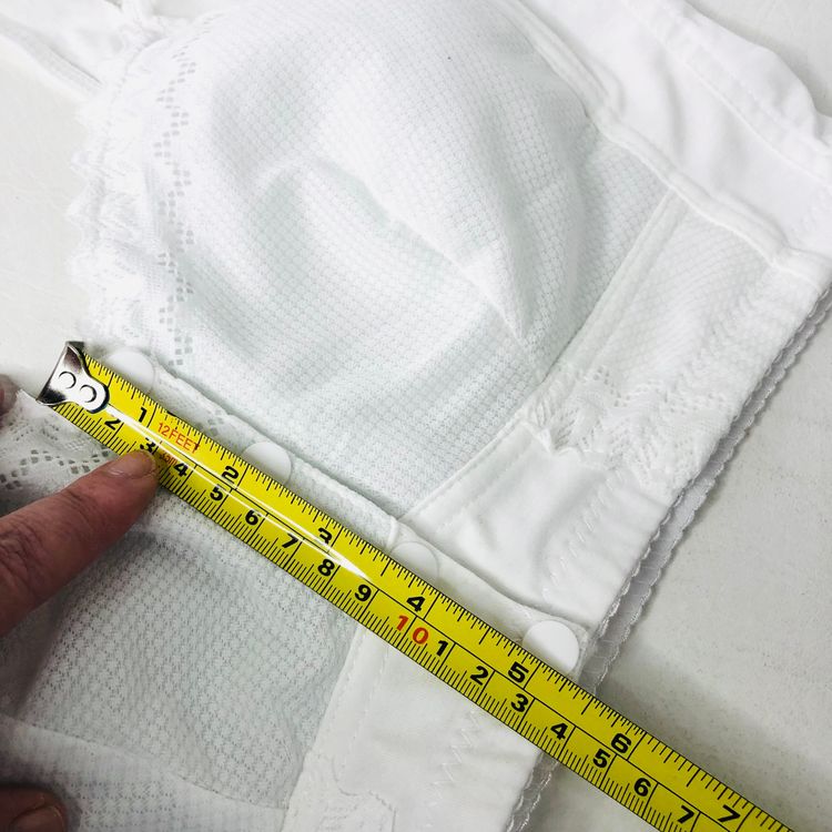 Front Fastening Ladies Bra White Fabric Non-wired Comfort 40C New (40/90 76-86cm) image 6