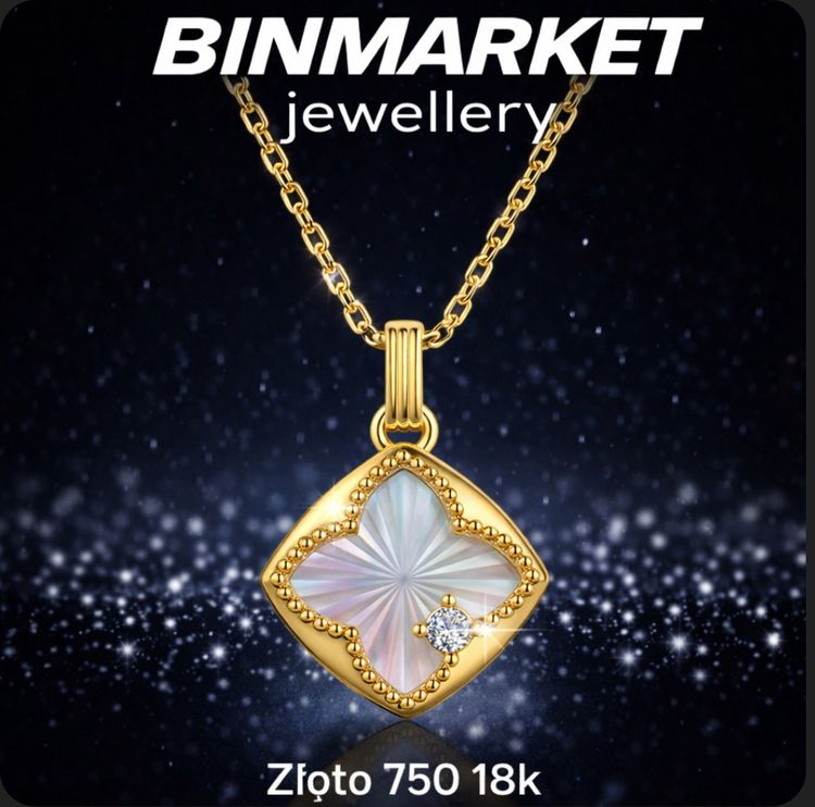 Zawieszka Złoto 750 + naszyjnik srebro 