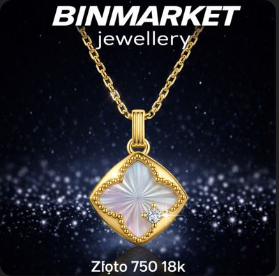 Zawieszka Złoto 750 + naszyjnik srebro