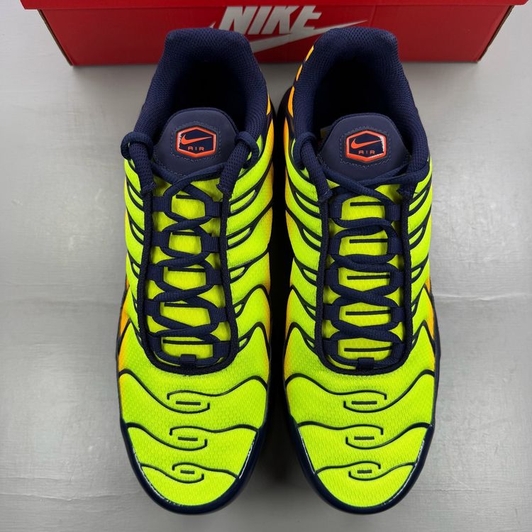 Nike Air Max Plus TN UK 9 Lemon Venom Hyper Crimson Mens Trainers DM0032-701 image 8