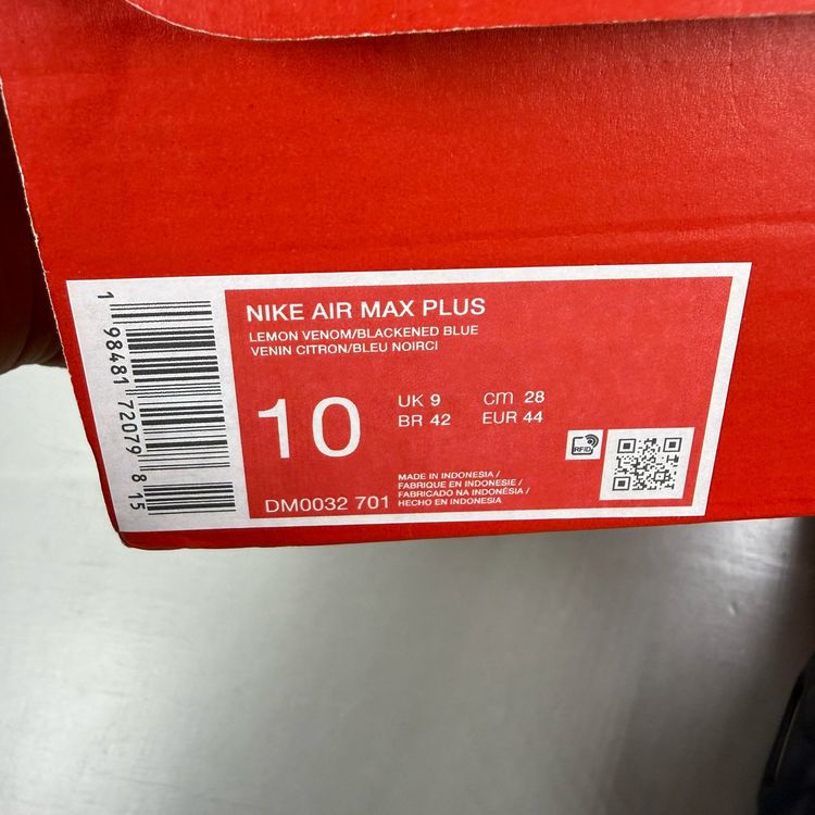 Nike Air Max Plus TN UK 9 Lemon Venom Hyper Crimson Mens Trainers DM0032-701 image 5