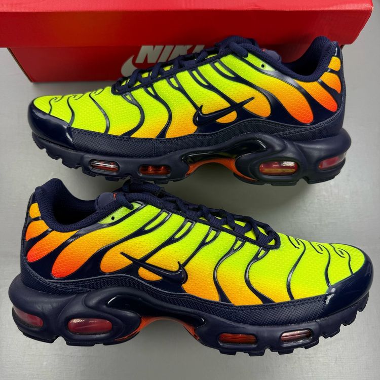 Nike Air Max Plus TN UK 9 Lemon Venom Hyper Crimson Mens Trainers DM0032-701 image 7