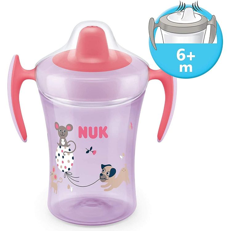 NUK Learn to Eat Training Set Sippy Cup with Feeding Bowl and Spoons Purple image 5