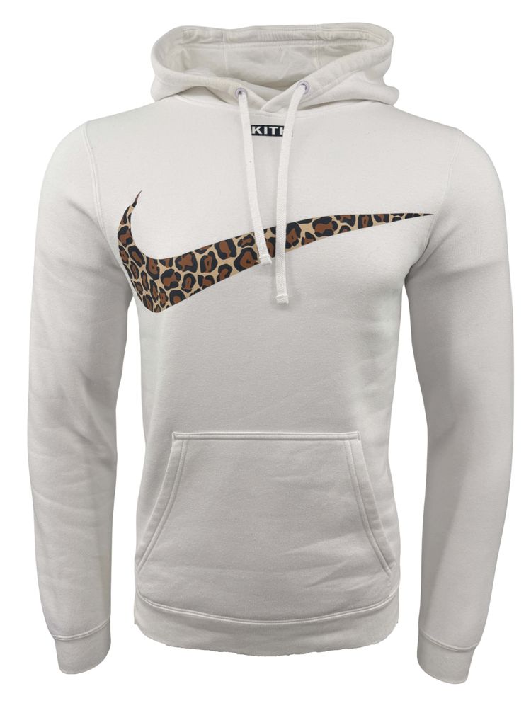KITH x Nike Leopard Swoosh Hoodie - White (292722034)