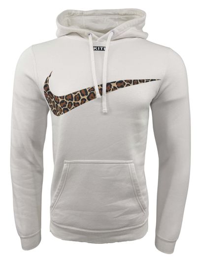 KITH x Nike Leopard Swoosh Hoodie - White (292722034)