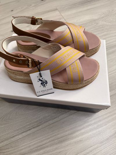 Sandały damskie Espadryle U.S. Polo Assn. Women'S Wedge Sandals