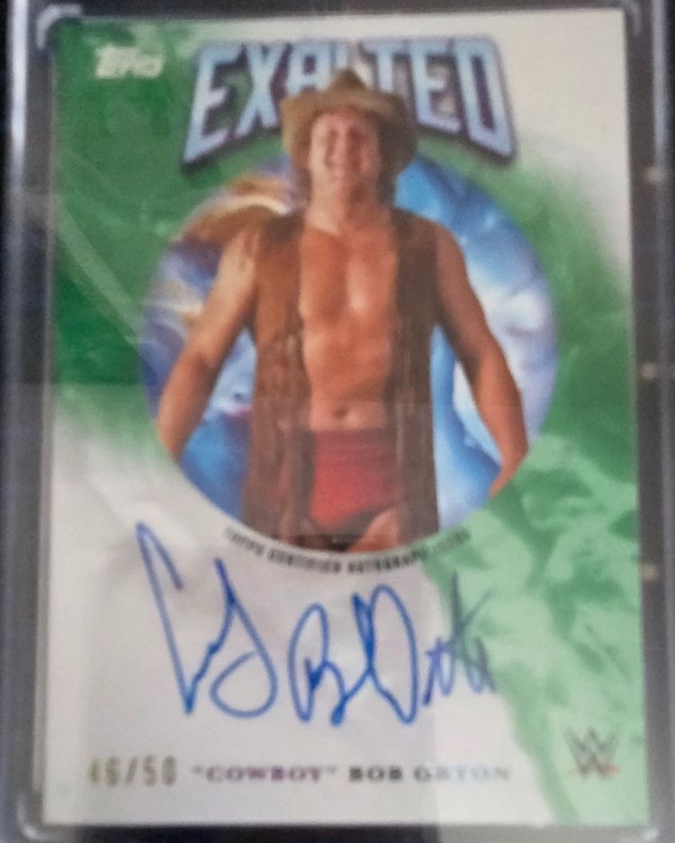 WWE Cowboy Bob Orton Wwe Trading Card Numbered Auto /50 product image