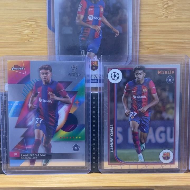 Etnia Barcelona Lote 3 RCs - Lamine Yamal - Barcelona - Chrome 23-24+Finest 23-24 + Merlin 23-24 product image