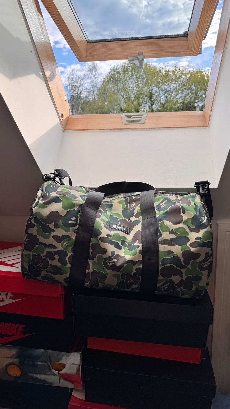 BAPE CAMO DUFFEL BAG