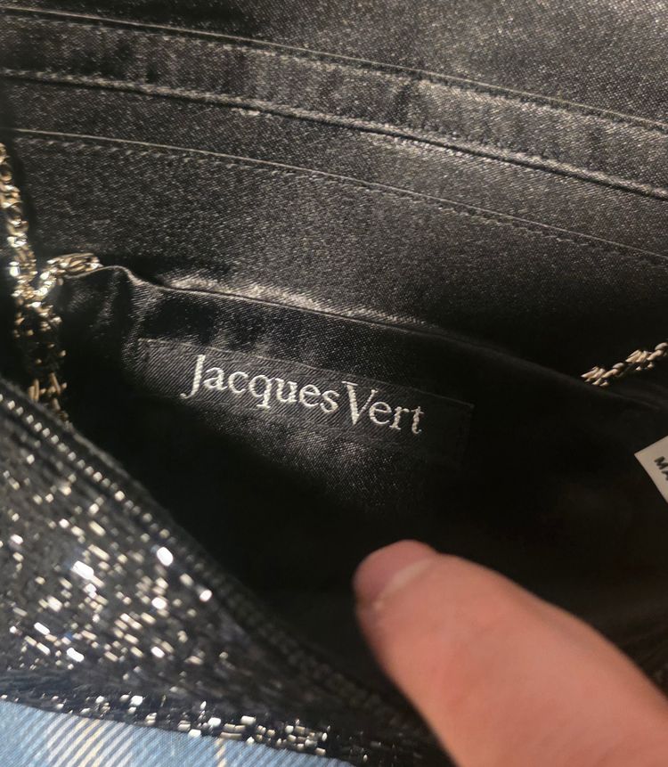 Immagine di Jacques Vert Black Beaded Clutch Bag shoulder strap included Brand new  5