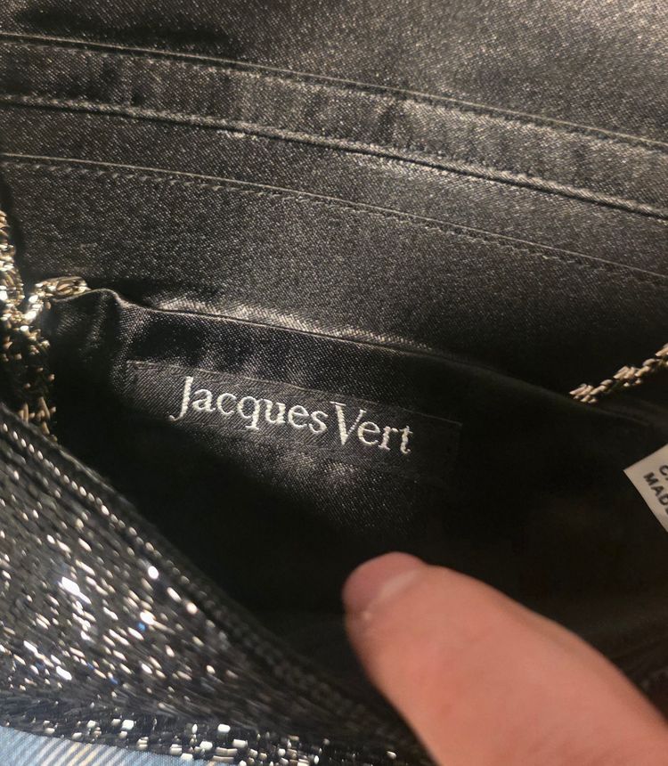 Immagine di Jacques Vert Black Beaded Clutch Bag shoulder strap included Brand new  6