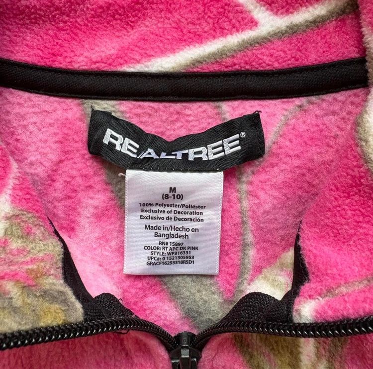Realtree Pink Camo Fleece Jacket image 3