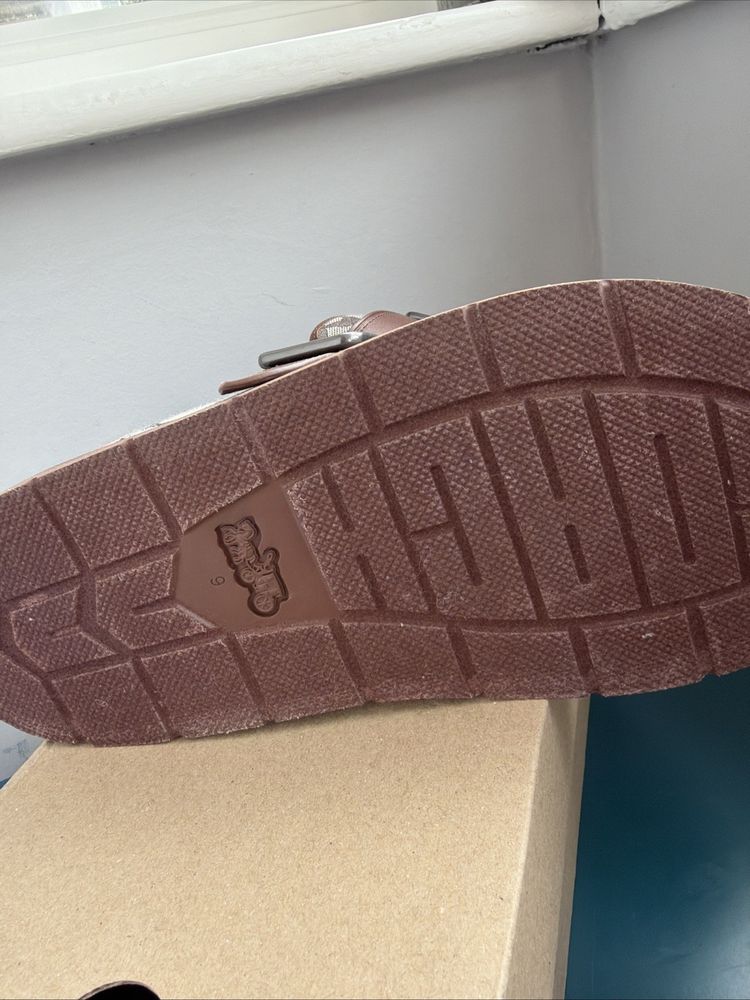 COACH Mens Archival Buckle Clog In Signature Jacquard Slides Oak Brown UK8.5 BN image 4