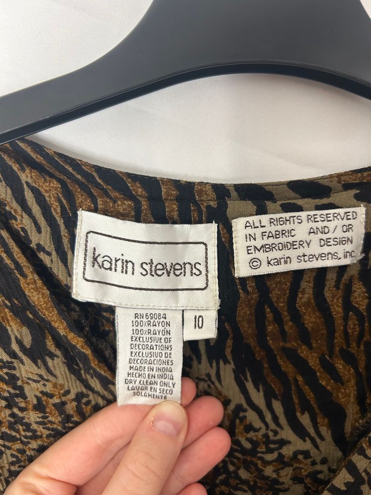 Karin Steven’s Animal Print Mixed Pattern Dress 4