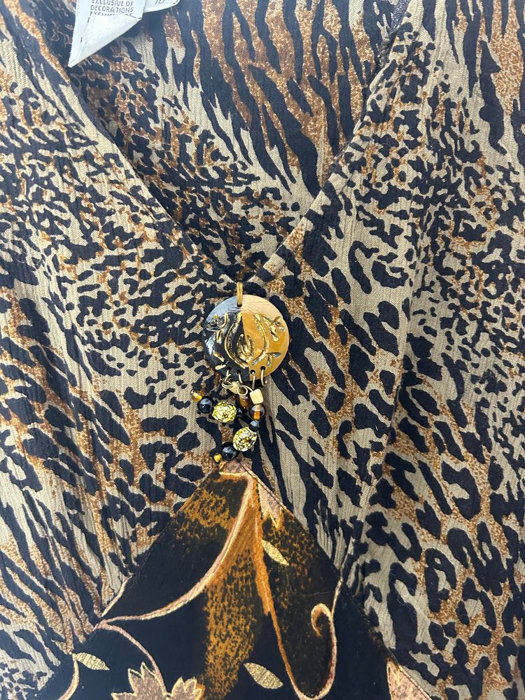 Karin Steven’s Animal Print Mixed Pattern Dress 3