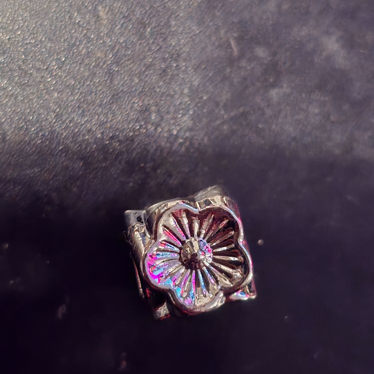 Silver Flower charm 