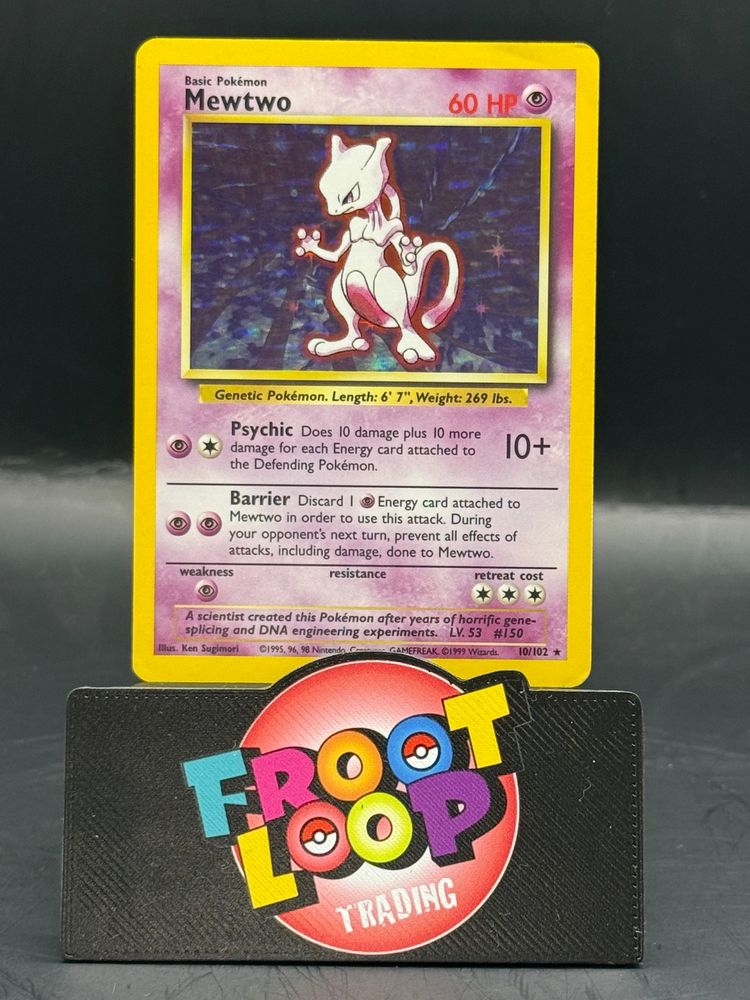 Pokemon Mewtwo Base Set Holo 10/102 (H/P) image 1