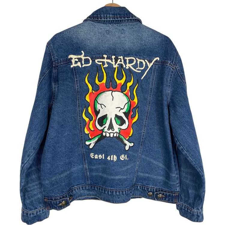 Immagine di Ed Hardy Denim Trucker Jacket Large 4
