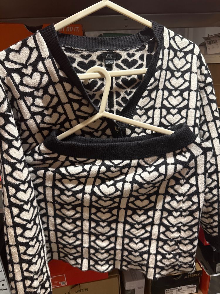 River Island Kids Cardigan And Skirt Set