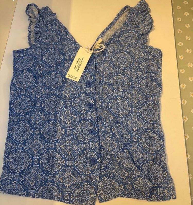 Other Blue Patterned Sleeveless Top product image