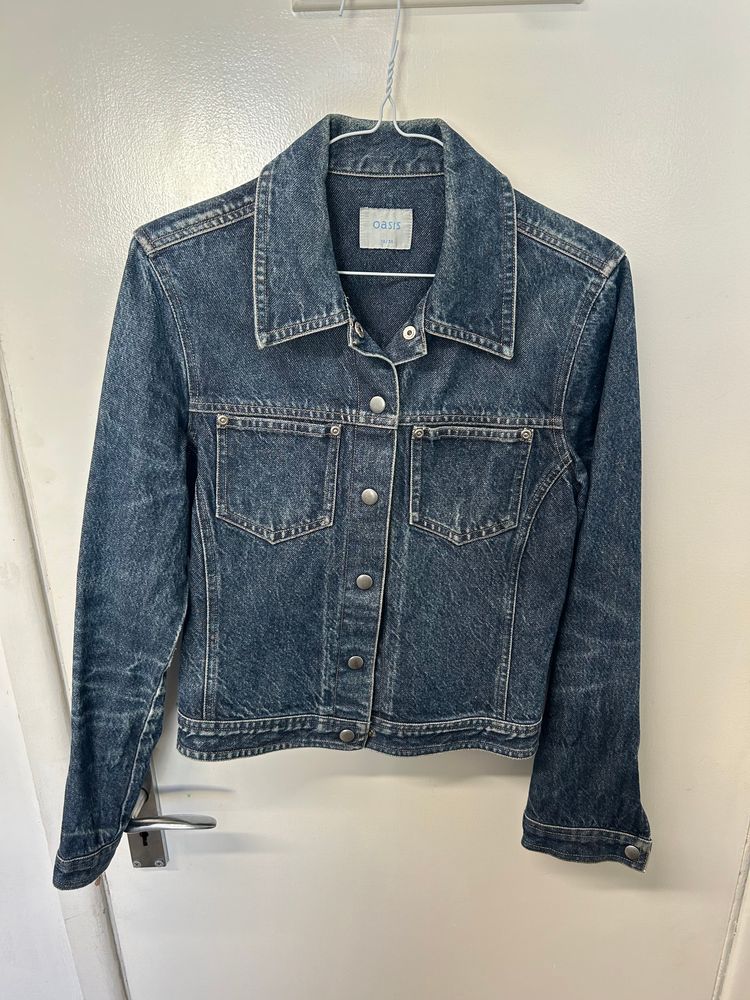 vintage 00s denim jacket silver fastenings