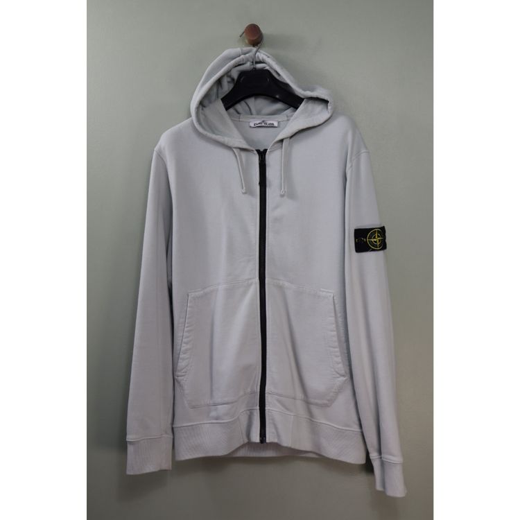 Stone Island Pastel Blue Zipped Hoodie image 1