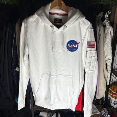 Alpha Industries Nasa White Hoodie