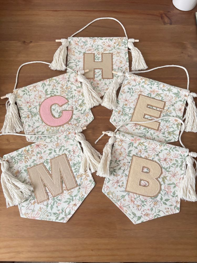 Handmade Floral Name Banner image 5
