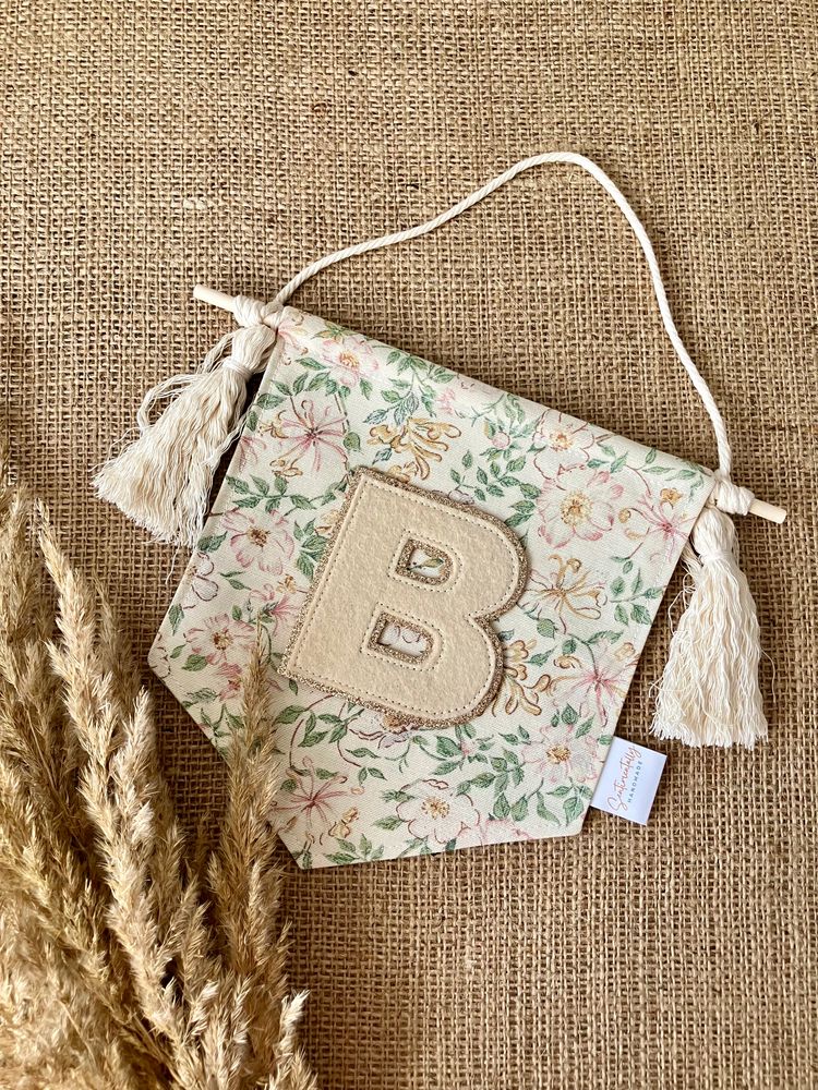 Handmade Floral Name Banner image 2
