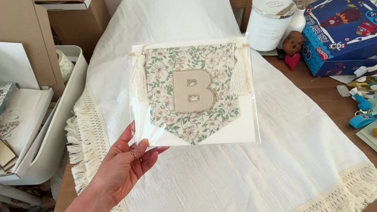 Handmade Floral Name Banner image 1