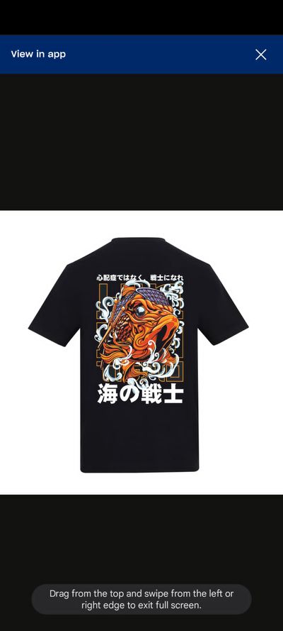 Zero13 Japanese Dragon Graphic Print T-Shirt, new