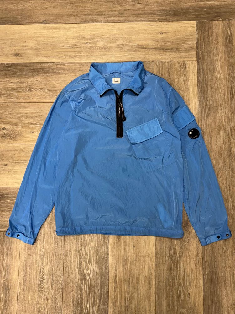C.P. Company Blue Quarter Zip Chrome Jacket