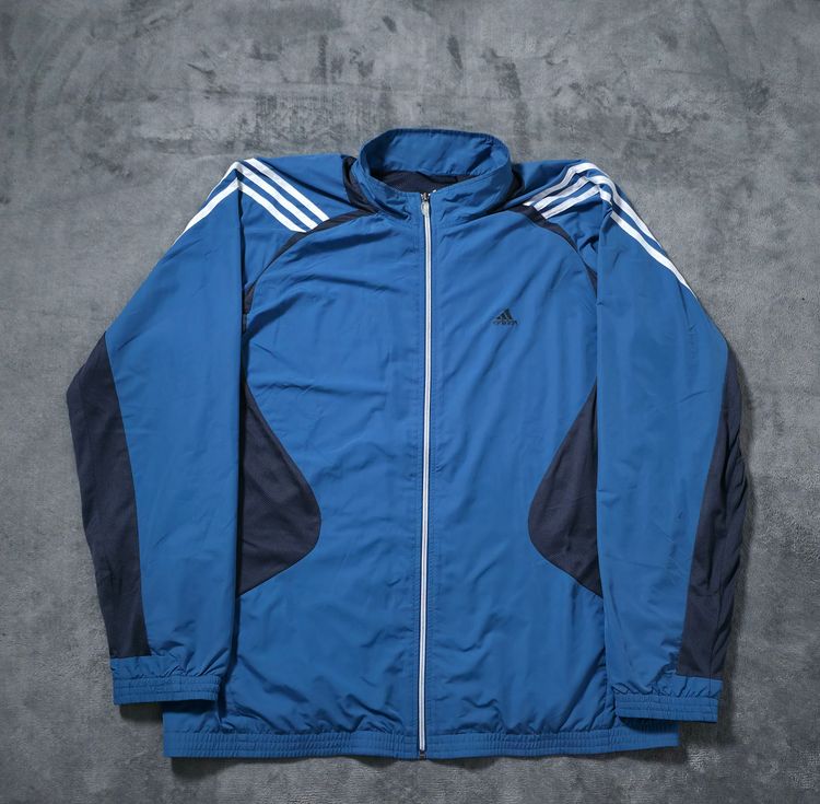 Adidas Blue And Black Track Jacket