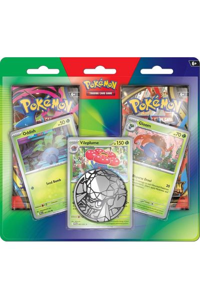 Pokémon Trading Card Game Oddish, Gloom, Vileplume Set