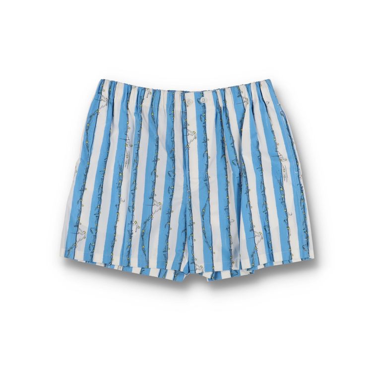 Bottega Veneta Blue Swimmers Print Bermuda Shorts