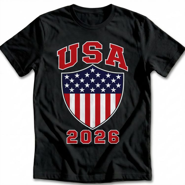 Clean Bold Stars And Stripes Football T-Shirt US 3