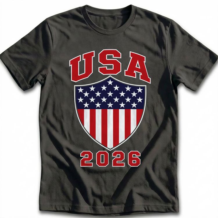 Clean Bold Stars And Stripes Football T-Shirt US