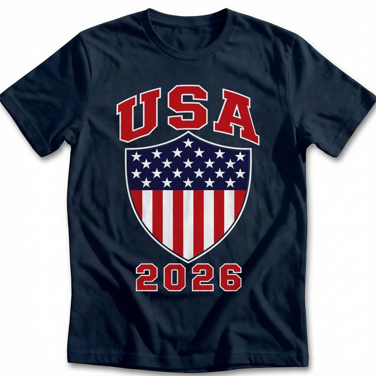 Clean Bold Stars And Stripes Football T-Shirt US 2