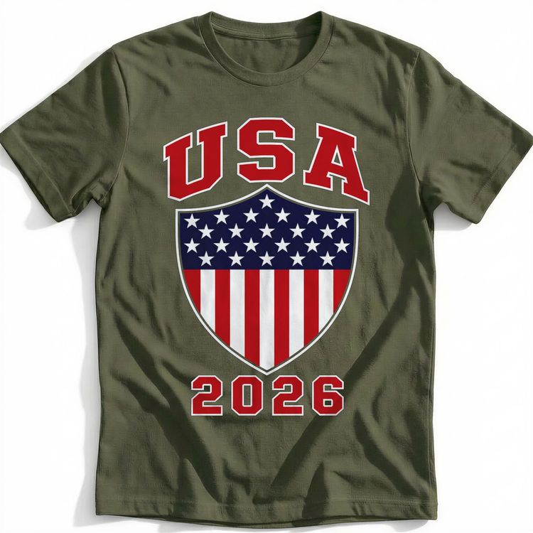 Clean Bold Stars And Stripes Football T-Shirt US 5