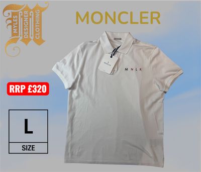 Moncler White Polo Shirt