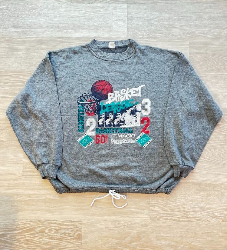 Grey Basketball Graphic Sweatshirt