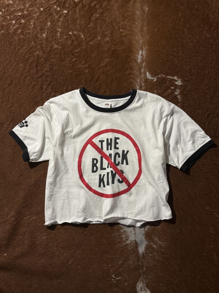 The Black Keys White cropped Ringer T-Shirt