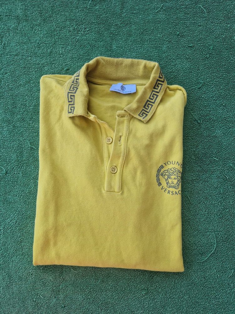 Young Versace Yellow Polo Shirt