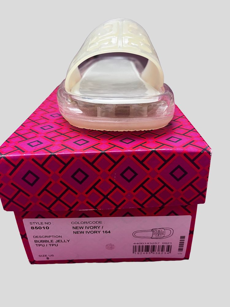 Tory Burch New Ivory Bubble Jelly Tpu Slides 2
