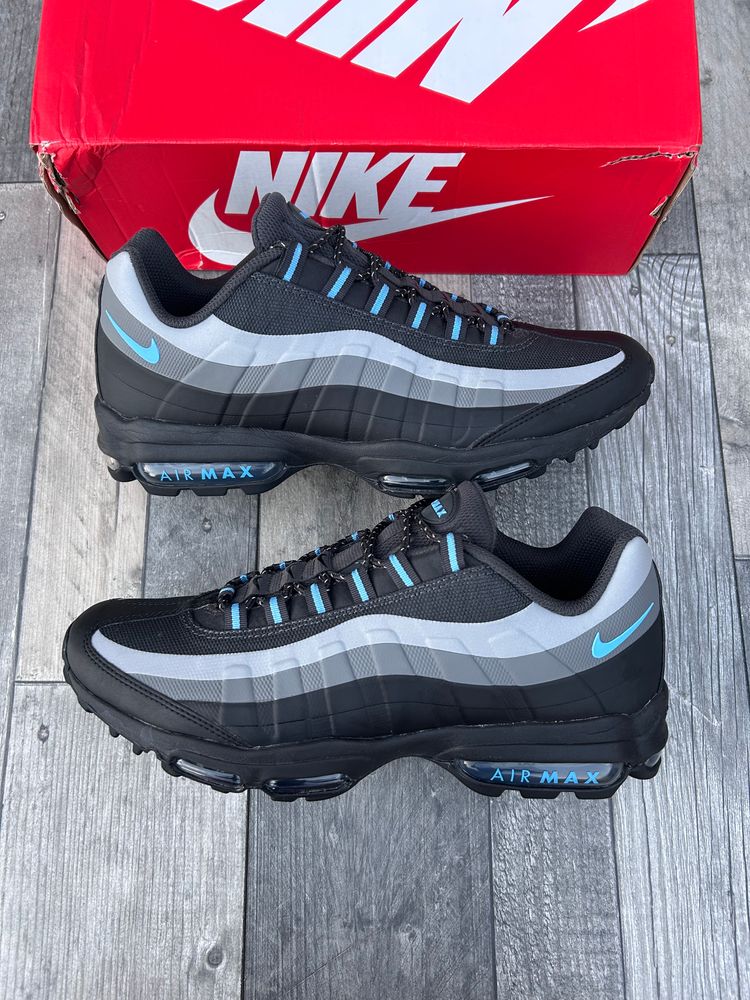 Nike Air Max 95 Ultra Trainers ‘Black Grey Reflective’ - Size UK 9 (Pre-Loved) image 1