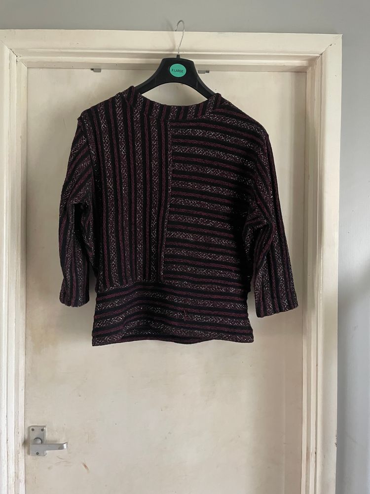 Anthropologie 3/4 sleeve top size medium 