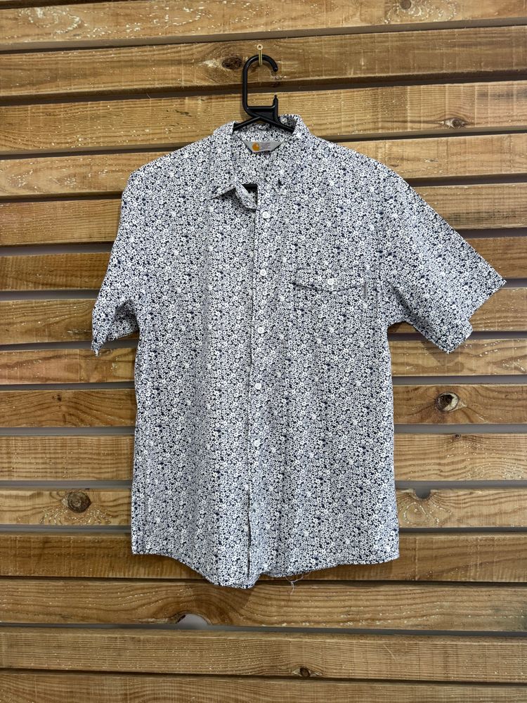Vintage 90s Carhartt floral print button up shirt. Summer. Size Large. imagen 1