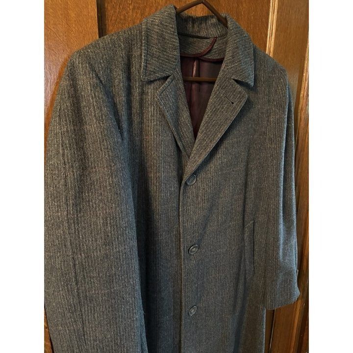 Grey Long Overcoat image 3